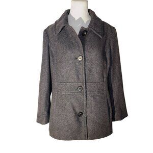Londontowne Gray Wool Blend Peacoat Jacket Size 1X